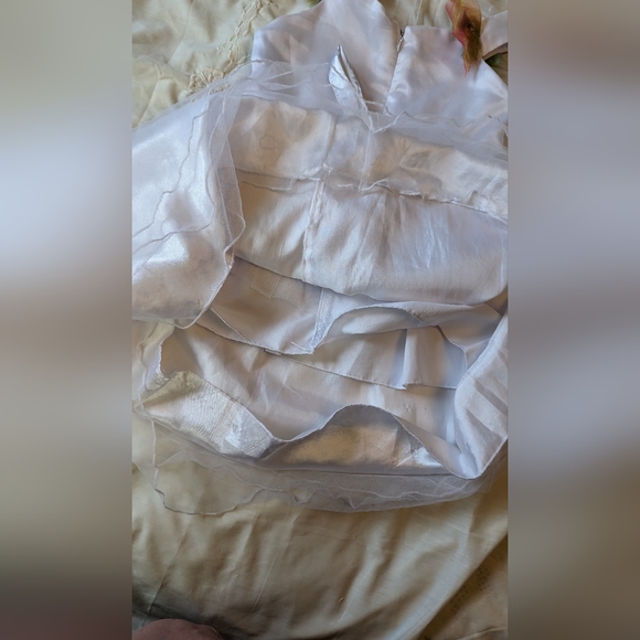🔖4 for $20 sz5 unbranded white tulle lined fit & flare w/ colorful accent VGUC - Picture 4 of 4